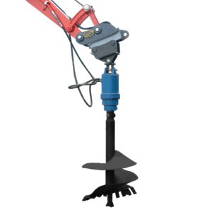 Auger attached to the arm of an Excavator