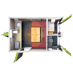 Mobile Portable Cabin interior floorplan