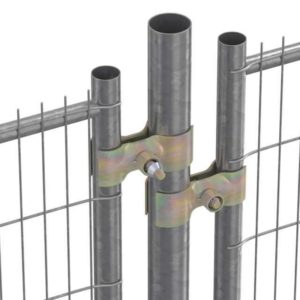 Heras Fencing Couplers attached to Panels