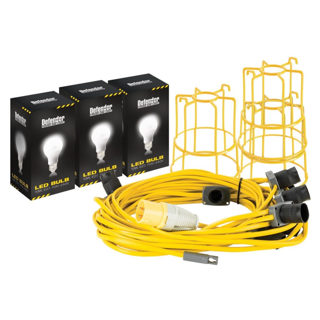 LED Festoon Site Lighting Hire Hertfordshire & London Herts Tool Co.