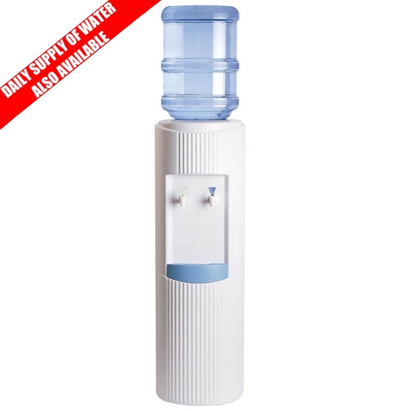 Water Cooler with daily supply of water bottles available to hire