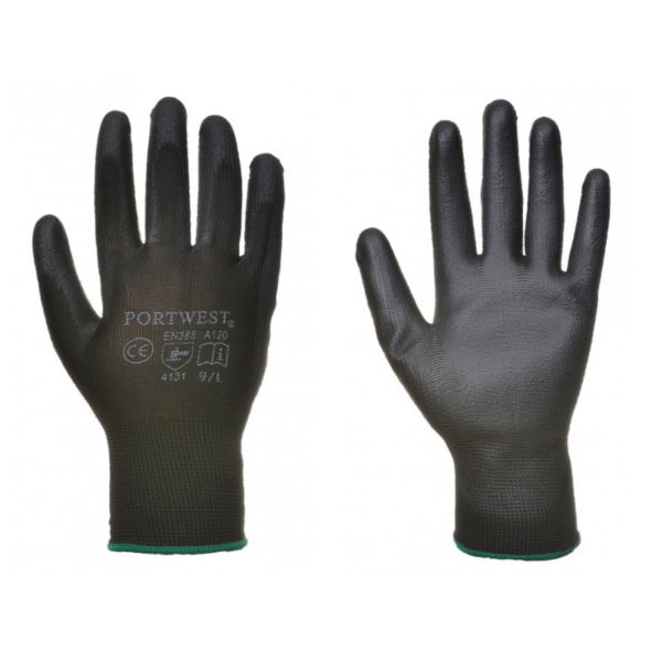 Portwest Polyurethane Black Gloves LGE/XL A120