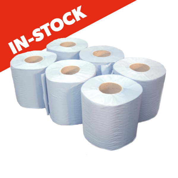 Centrefeed Blue Roll Pack of 6 in stock