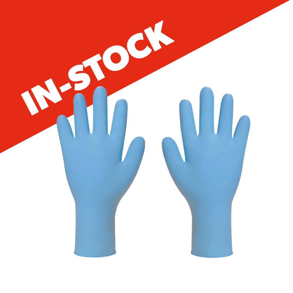 Blue Nitrile Disposable Gloves Pack of 20 In Stock