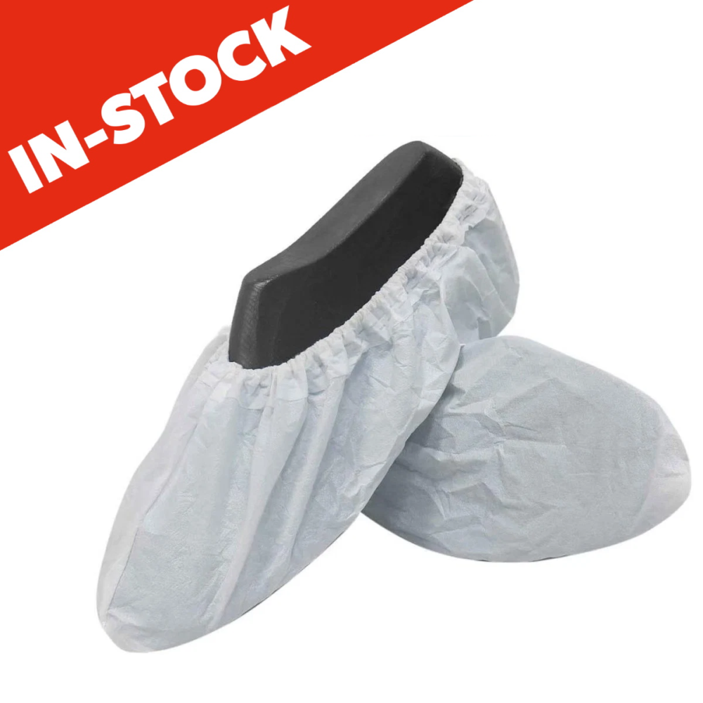 White Disposable Shoe Covers Pack of 100 in stock