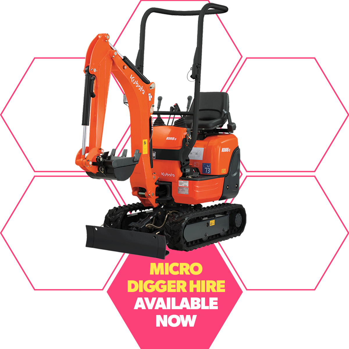 Micro Digger Hire Available Now