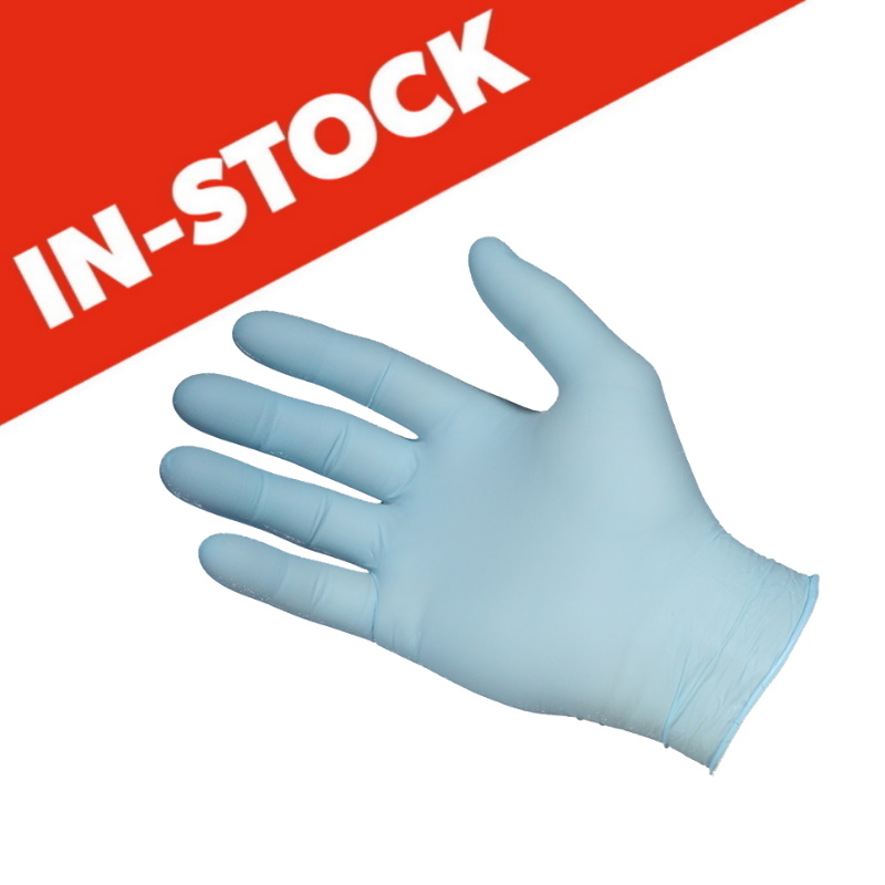 Blue Nitrile Soft Disposable Gloves Medium Pack of 200 in stock