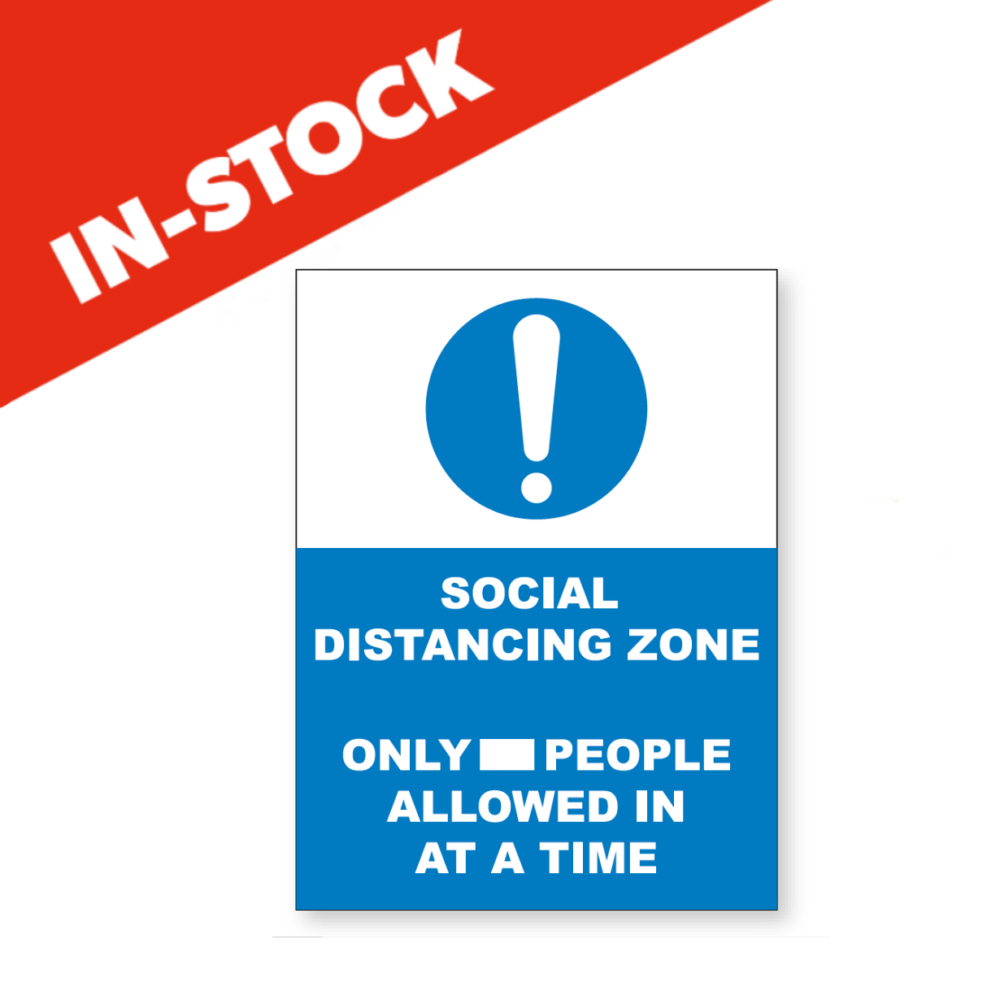 Social Distancing Zone Wall Sign 300 x 400mm In stock