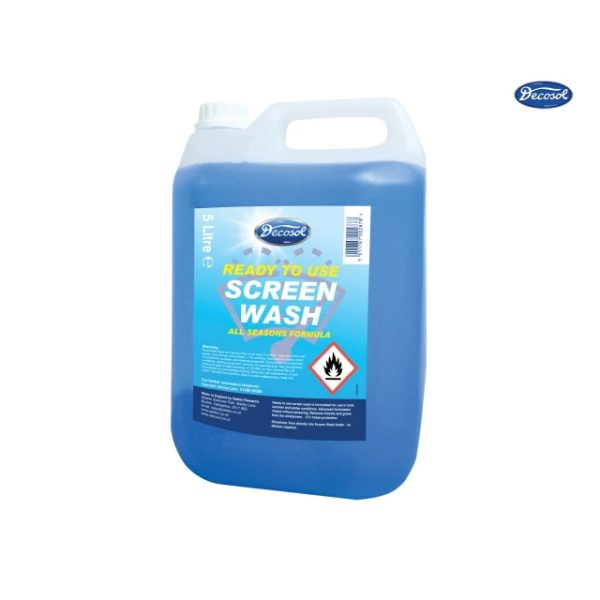 Decosol Ready Mixed Screenwash All Seasons Formula 5 Litre Container
