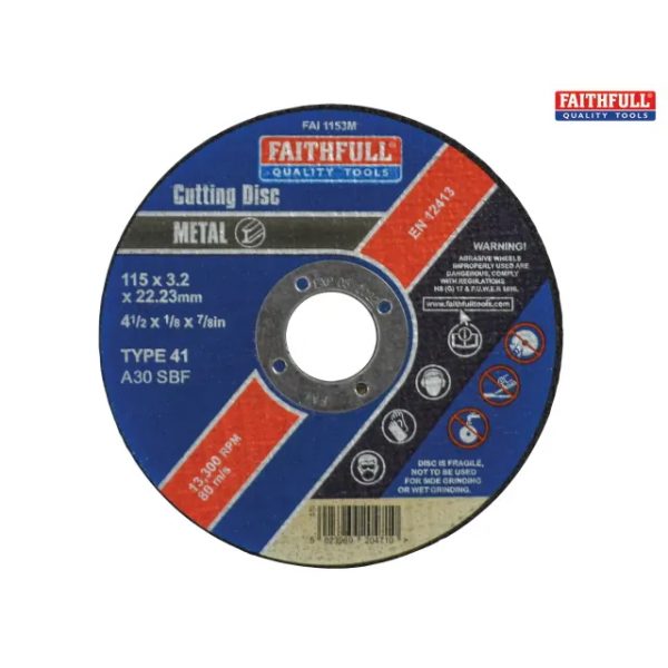 Metal Cutting Disc 115 x 3.2 x 22.23 mm