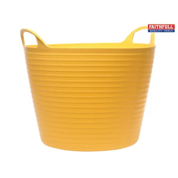 Heavy Duty Polyethylene Flex Tub 42L Yellow