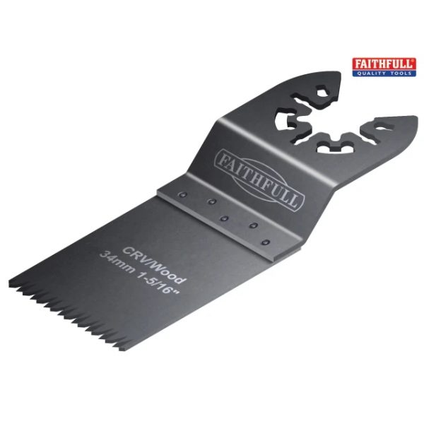 Multi-Functional Tool CrV Flush Cut Wood Blade Side Set 34mm