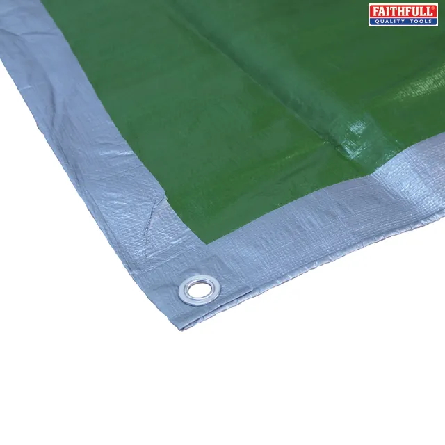 Tarpaulin Green / Silver 5.4 x 3.6m (18 x 12ft) 80gsm