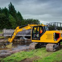 JCB 131X Digger In Action