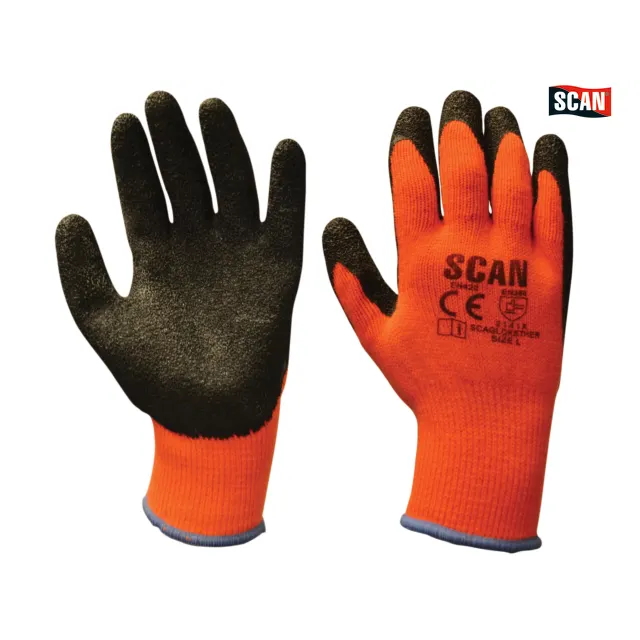 Thermal Latex Coated Gloves - L (Size 9)