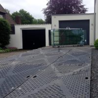 Heavy Duty Ground Protection Mats on hire protecting a driveway