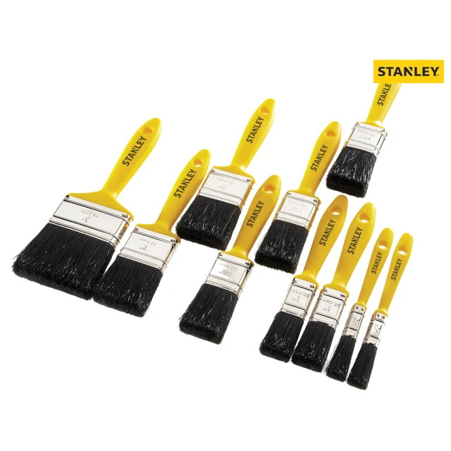 Set of 10 Stanley Hobby Paint Brushes