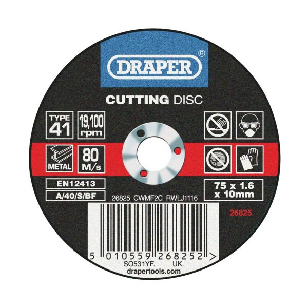 75 x 1.6 x 10mm Draper Cutting Disk