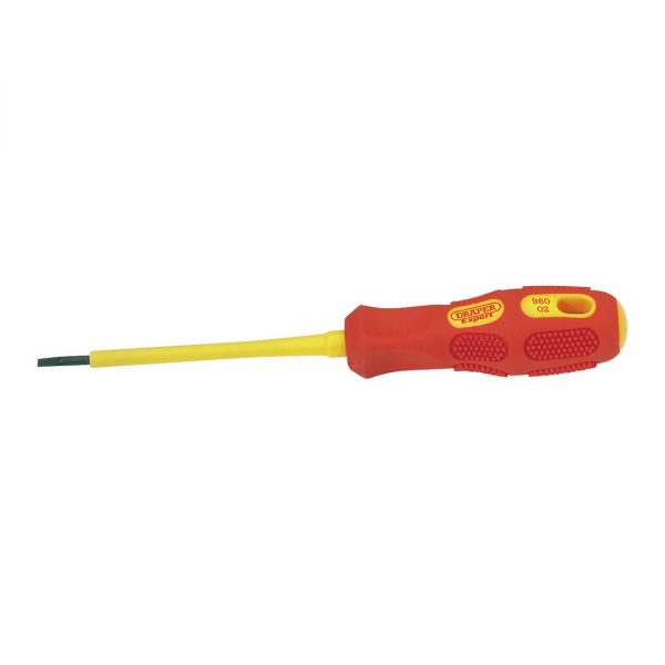 VDE Approved Fully Insulated Plain Slot Screwdriver, 2.5 X 75mm (Sold Loose)