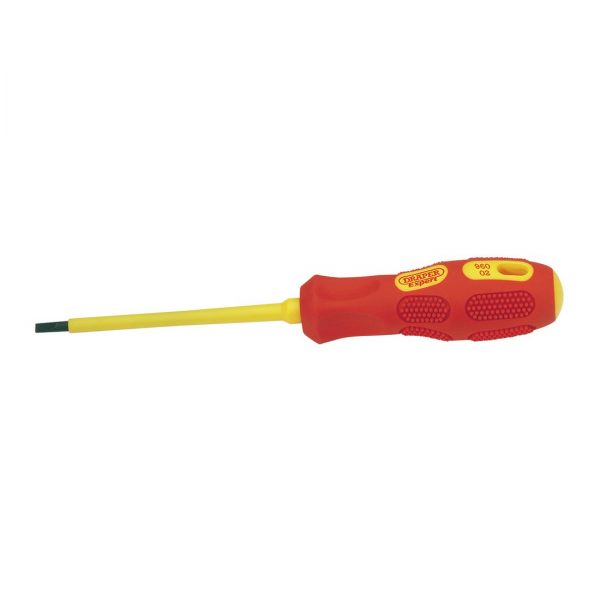 4.0mm x 100mm Fully Insulated Plain Slot Screwdriver (Sold Loose)