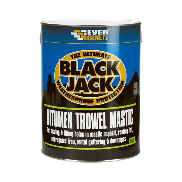 Everbuild Black Jack Bitumen Trowel Mastic 1L Tub