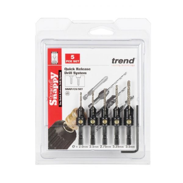 Trend Snappy 5 piece countersink set