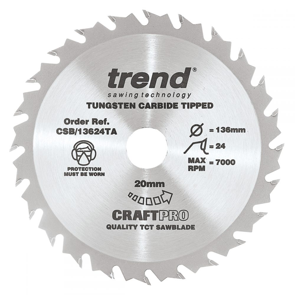Trend Craft Pro Circular Saw Blade 136 mm x 24T