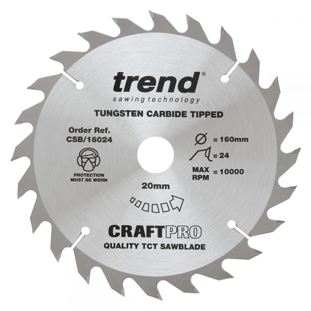 Trend Craft Pro 160mm x 24T Circular Saw Blade
