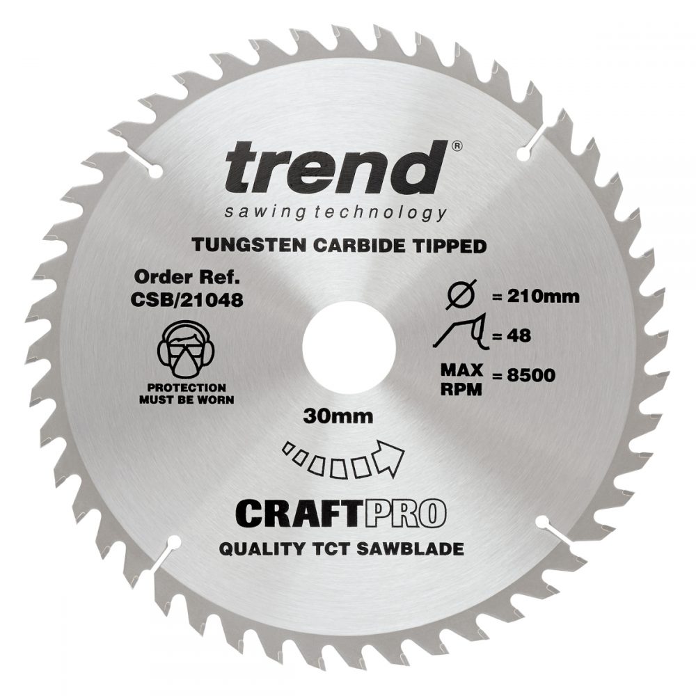 Trend Craft Pro Circular Saw Blade 210mm x 48T