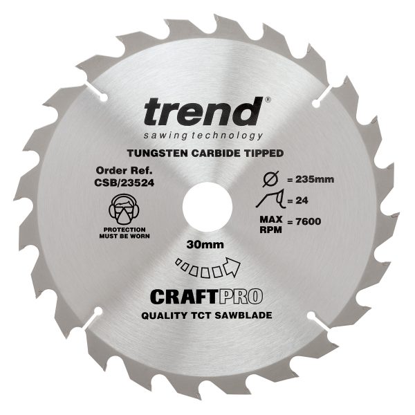Trend Craft Pro Circular Saw Blade 235mm x 24T