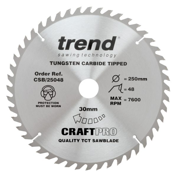 Trend Craft Pro Circular Saw Blade 250mm x 48T