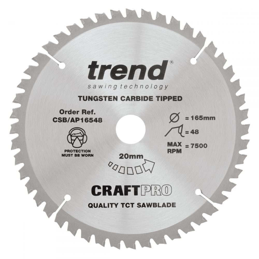 Trend Craftpro Circular Saw Blade 165mm x 48T