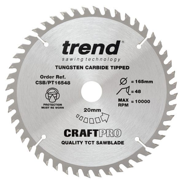 Trend Craft Pro Circular Saw Blade 165mm x 48T