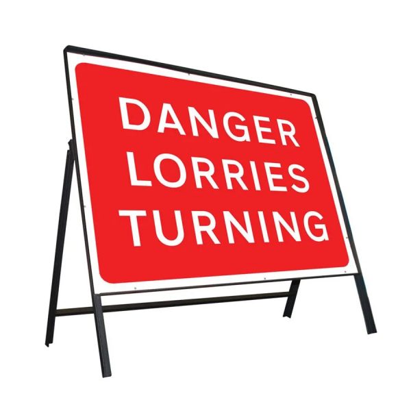 Danger Lorries Turning Sign Hire