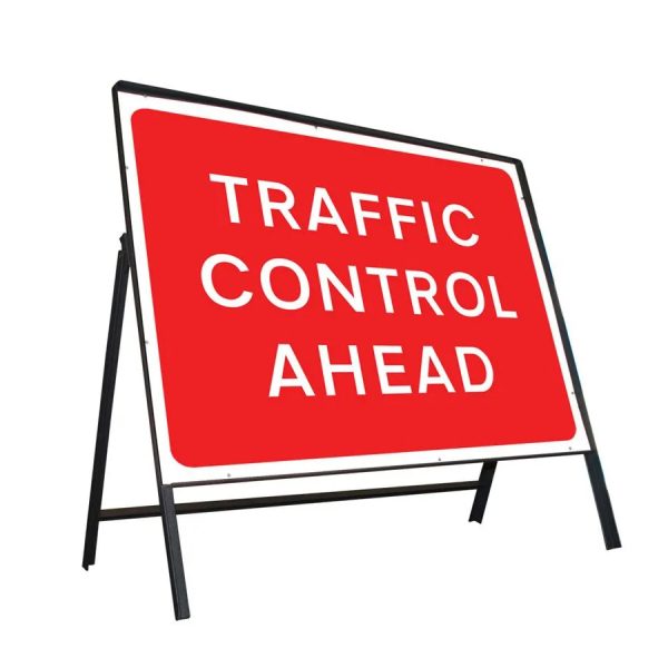 Traffic Control Ahead Road Sign Hire
