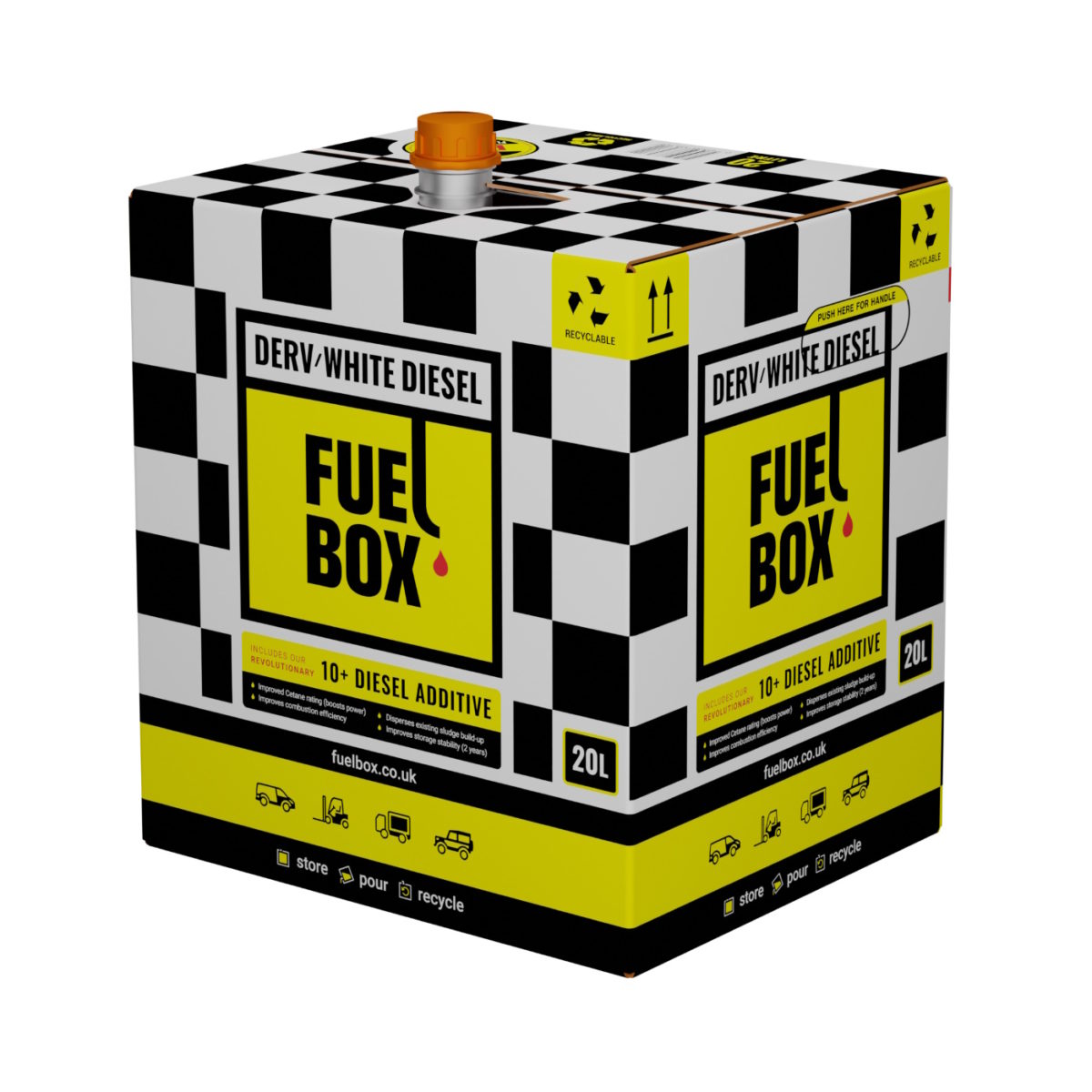 DERV White Diesel 10+ Additive Fuel Box 20L Herts Tool Co.